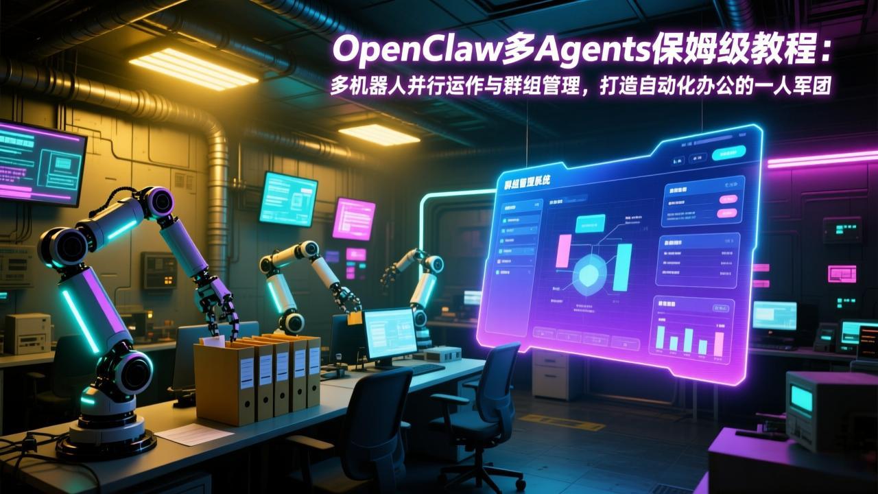 OpenClaw多Agents保姆级教程：多机器人并行运作与群组管理，打造自动化办公的一人军团青祥项目库-闲云创业网-老谢轻创网-中创网-福缘网-冒泡网-资源之家-魔方项目库青祥项目库
