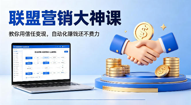 联盟营销大神课，教你用信任变现，自动化賺钱还不费力【原创双语字幕】青祥项目库-闲云创业网-老谢轻创网-中创网-福缘网-冒泡网-资源之家-魔方项目库青祥项目库