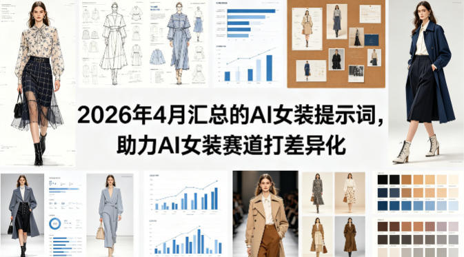 2026年4月汇总的AI女装提示词，助力AI女装赛道打差异化青祥项目库-闲云创业网-老谢轻创网-中创网-福缘网-冒泡网-资源之家-魔方项目库青祥项目库