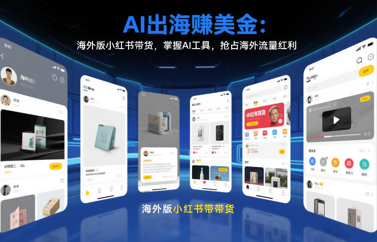 AI出海賺美金:海外版小红书带货,掌握AI工具,抢占海外流量红利(更新2026)青祥项目库-闲云创业网-老谢轻创网-中创网-福缘网-冒泡网-资源之家-魔方项目库青祥项目库