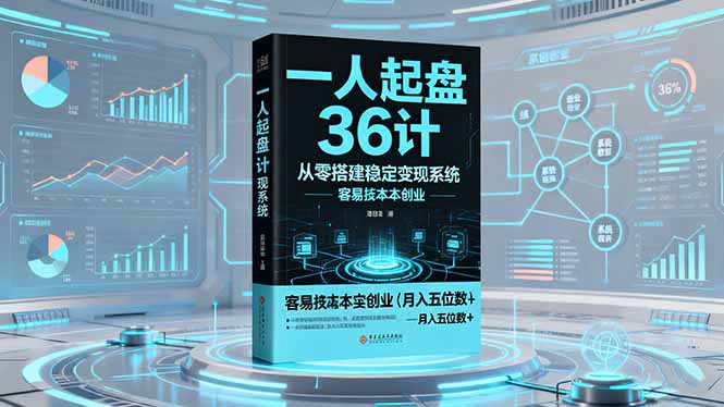 一人起盘36计：从零搭建稳定变现系统，实现低成本创业，月入五位数+青祥项目库-闲云创业网-老谢轻创网-中创网-福缘网-冒泡网-资源之家-魔方项目库青祥项目库
