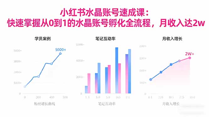 2025小红书水晶账号速成课:快速掌握从0-1水晶账号孵化全流程,月收入达2w青祥项目库-闲云创业网-老谢轻创网-中创网-福缘网-冒泡网-资源之家-魔方项目库青祥项目库