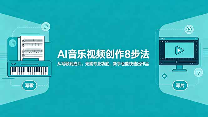 AI音乐视频创作8步法：从写歌到成片，无需专业功底，新手也能快速出作品青祥项目库-闲云创业网-老谢轻创网-中创网-福缘网-冒泡网-资源之家-魔方项目库青祥项目库