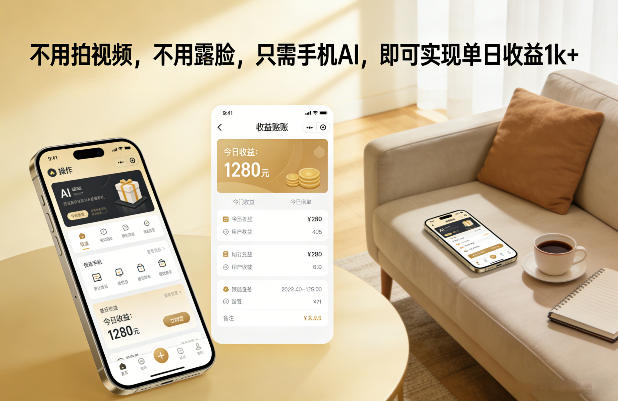 不用拍视频，不用露脸，只需手机AI，即可实现单日收益1k+【揭秘】青祥项目库-闲云创业网-老谢轻创网-中创网-福缘网-冒泡网-资源之家-魔方项目库青祥项目库