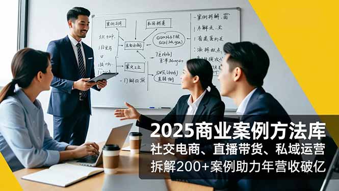 2025商业案例方法库，社交电商、直播带货、私域运营，拆解200+案例助力年营收破亿青祥项目库-闲云创业网-老谢轻创网-中创网-福缘网-冒泡网-资源之家-魔方项目库青祥项目库