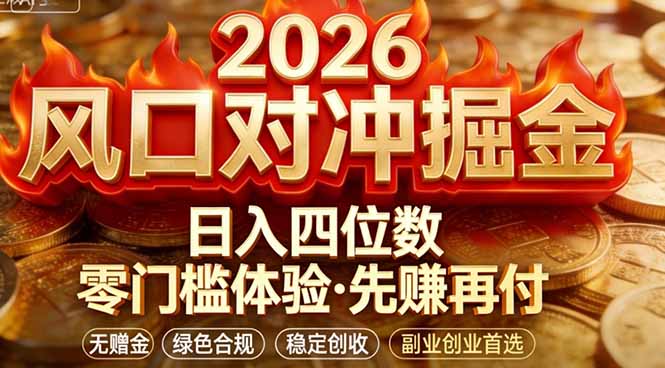 2026美金对冲套利，无赠金对冲策略保驾护航，低门槛易上手实操。单人单日收益2000+青祥项目库-闲云创业网-老谢轻创网-中创网-福缘网-冒泡网-资源之家-魔方项目库青祥项目库