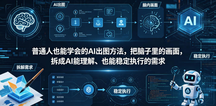 普通⼈也能学会的AI出图⽅法，把脑子里的画面，拆成AI能理解、也能稳定执行的需求【文档】青祥项目库-闲云创业网-老谢轻创网-中创网-福缘网-冒泡网-资源之家-魔方项目库青祥项目库