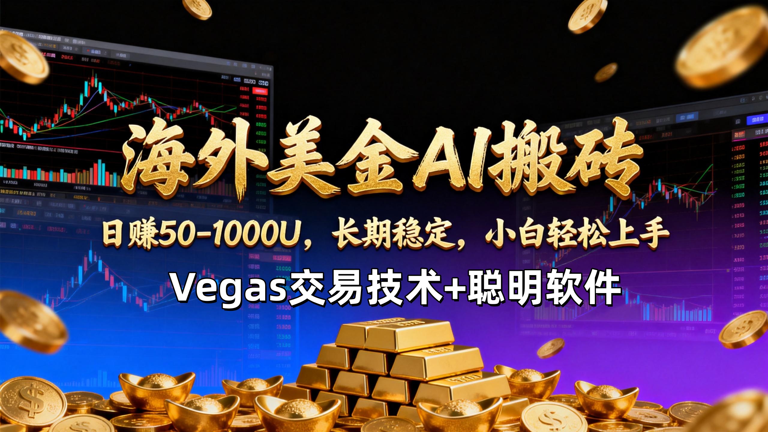 【海外美金AI搬砖】Vegas交易技术+聪明软件，日赚50-1000U，长期稳定，小白轻松上手。青祥项目库-闲云创业网-老谢轻创网-中创网-福缘网-冒泡网-资源之家-魔方项目库青祥项目库