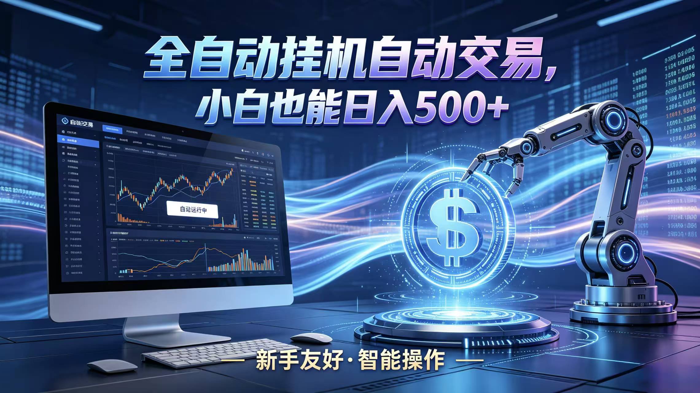 全新智能化交易助手，傻瓜式操作，小白也能快速上手，轻松实现日入500+青祥项目库-闲云创业网-老谢轻创网-中创网-福缘网-冒泡网-资源之家-魔方项目库青祥项目库