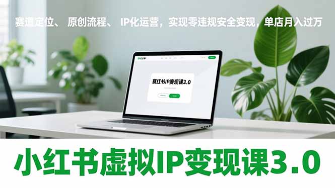 小红书虚拟IP变现课3.0，赛道定位、原创流程、IP化运营，实现零违规安全变现，单店月入过万青祥项目库-闲云创业网-老谢轻创网-中创网-福缘网-冒泡网-资源之家-魔方项目库青祥项目库