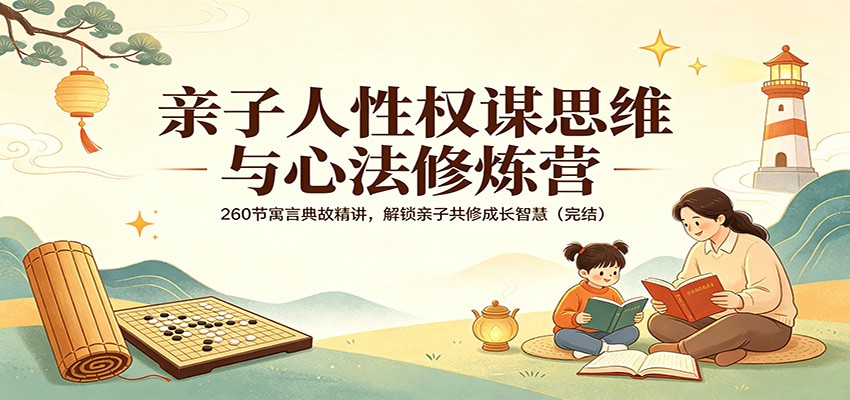 亲子人性权谋思维与心法修炼营：260节寓言典故精讲，解锁亲子共修成长智慧(完结)青祥项目库-闲云创业网-老谢轻创网-中创网-福缘网-冒泡网-资源之家-魔方项目库青祥项目库