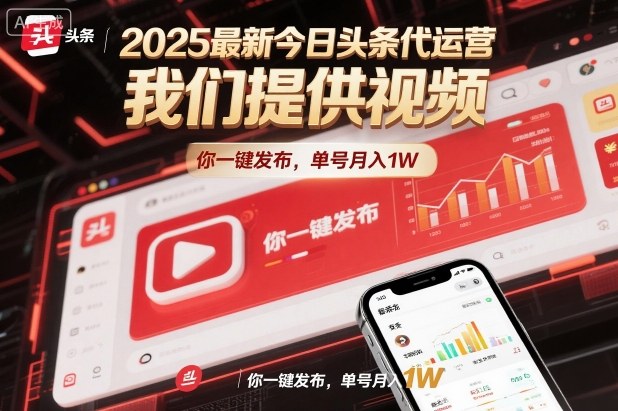 2025最新今日头条代运营，我们提供视频，你一键发布，单号月入1W【揭秘】青祥项目库-闲云创业网-老谢轻创网-中创网-福缘网-冒泡网-资源之家-魔方项目库青祥项目库