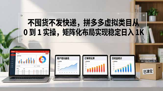 不囤货不发快递，拼多多虚拟类目从 0 到 1 实操，矩阵化布局实现稳定日入 1K青祥项目库-闲云创业网-老谢轻创网-中创网-福缘网-冒泡网-资源之家-魔方项目库青祥项目库