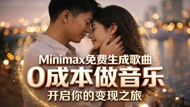 Minimax免费生成歌曲实测！0成本做音乐，说唱流行Lofi一键生成青祥项目库-闲云创业网-老谢轻创网-中创网-福缘网-冒泡网-资源之家-魔方项目库青祥项目库