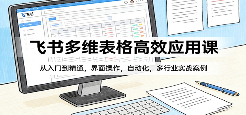 飞书多维表格高效应用课：从入门到精通，界面操作，自动化，多行业实战案例青祥项目库-闲云创业网-老谢轻创网-中创网-福缘网-冒泡网-资源之家-魔方项目库青祥项目库