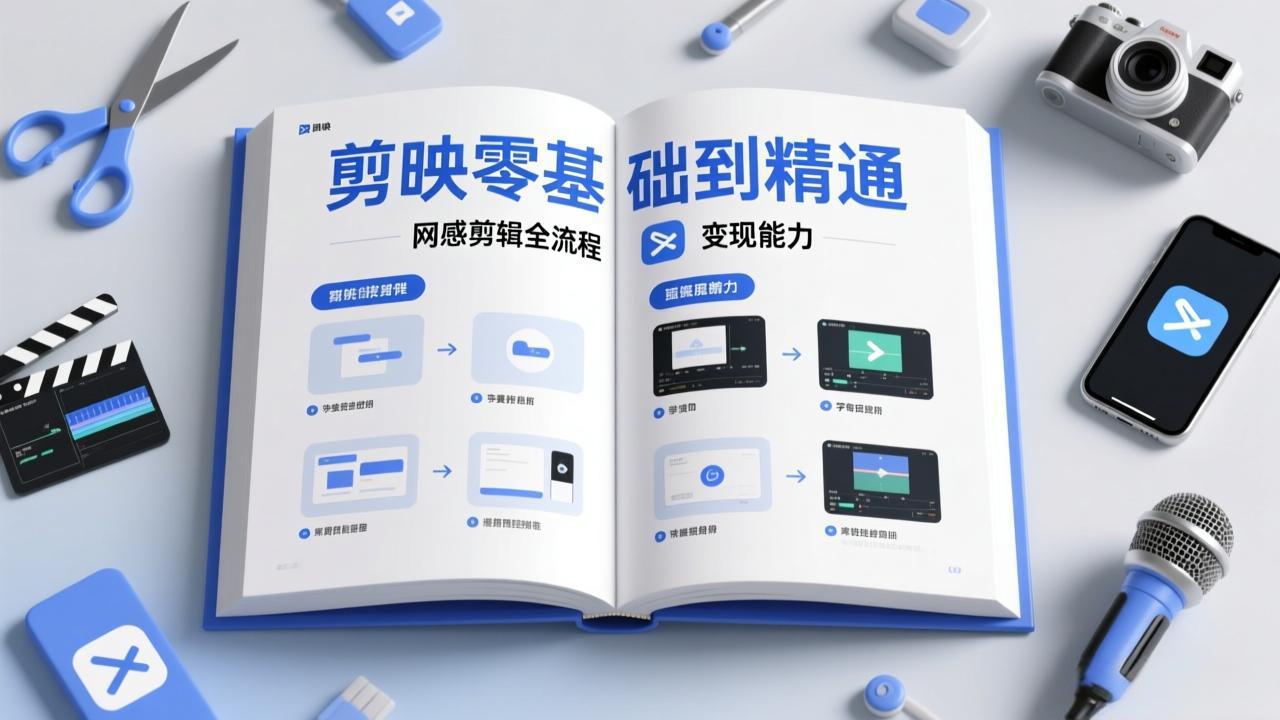 剪映零基础也能快速上手，从入门到精通掌握网感剪辑全流程，掌握能直接变现的剪辑能力青祥项目库-闲云创业网-老谢轻创网-中创网-福缘网-冒泡网-资源之家-魔方项目库青祥项目库