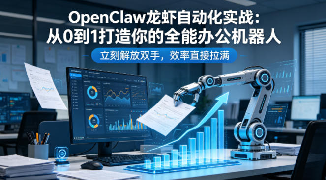 OpenClaw龙虾自动化实战：从0到1打造你的全能办公机器人，立刻解放双手，效率直接拉满青祥项目库-闲云创业网-老谢轻创网-中创网-福缘网-冒泡网-资源之家-魔方项目库青祥项目库