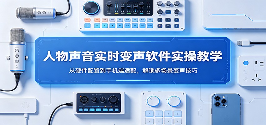 人物声音实时变声软件实操教学：从硬件配置到手机端适配，解锁多场景变声技巧青祥项目库-闲云创业网-老谢轻创网-中创网-福缘网-冒泡网-资源之家-魔方项目库青祥项目库