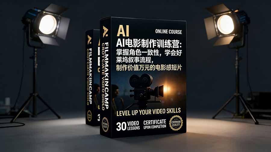 AI电影制作训练营：掌握角色一致性，学会好莱坞叙事流程，制作价值万元的电影感短片青祥项目库-闲云创业网-老谢轻创网-中创网-福缘网-冒泡网-资源之家-魔方项目库青祥项目库