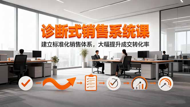 诊断式销售系统课,建立标准化销售体系,大幅提升成交转化率青祥项目库-闲云创业网-老谢轻创网-中创网-福缘网-冒泡网-资源之家-魔方项目库青祥项目库