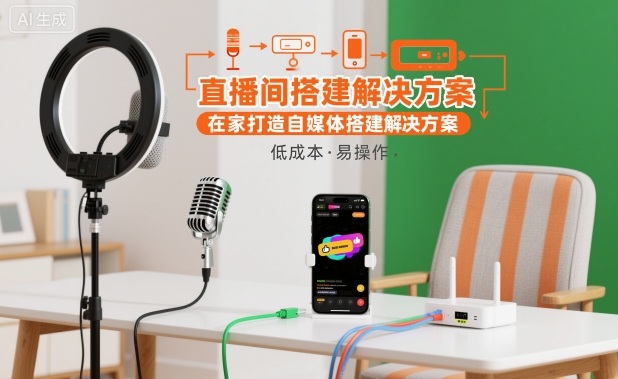 直播间搭建解决方案，在家打造自媒体搭建解决方案青祥项目库-闲云创业网-老谢轻创网-中创网-福缘网-冒泡网-资源之家-魔方项目库青祥项目库