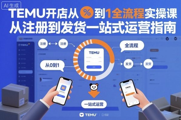 TEMU开店从0到1全流程实操课,从注册到发货一站式运营指南青祥项目库-闲云创业网-老谢轻创网-中创网-福缘网-冒泡网-资源之家-魔方项目库青祥项目库