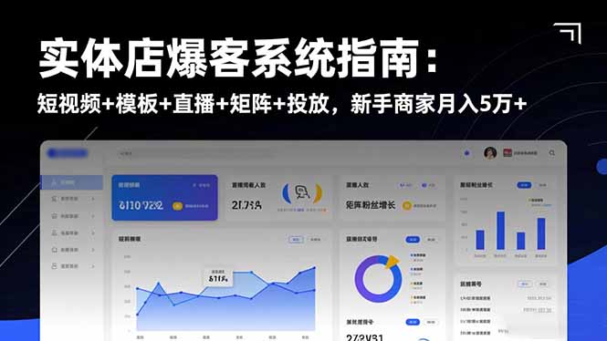 实体店爆客系统指南：短视频+模板+直播+矩阵+投放，新手商家月入5万+青祥项目库-闲云创业网-老谢轻创网-中创网-福缘网-冒泡网-资源之家-魔方项目库青祥项目库