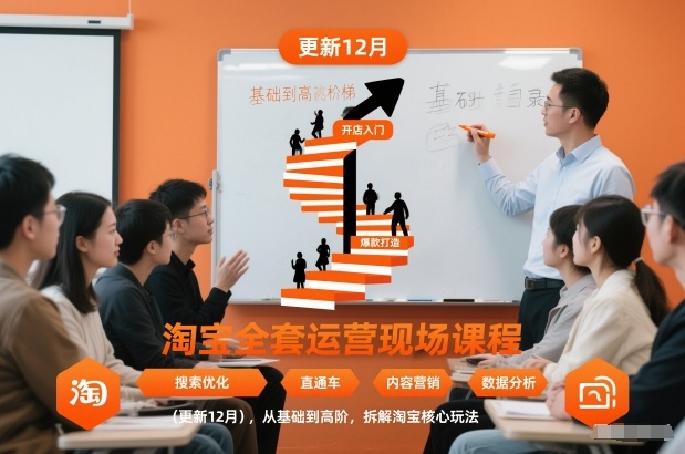 淘宝全套运营现场课程(更新26年1月),从基础到高阶,拆解淘宝核心玩法青祥项目库-闲云创业网-老谢轻创网-中创网-福缘网-冒泡网-资源之家-魔方项目库青祥项目库