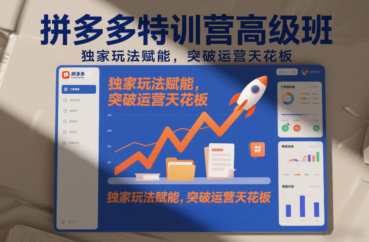 拼多多特训营高阶班，独家玩法赋能，突破运营天花板(更新26年2月)青祥项目库-闲云创业网-老谢轻创网-中创网-福缘网-冒泡网-资源之家-魔方项目库青祥项目库