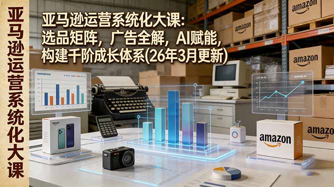 亚马逊运营系统化大课：选品矩阵，广告全解，AI赋能，构建千阶成长体系(26年3月更新青祥项目库-闲云创业网-老谢轻创网-中创网-福缘网-冒泡网-资源之家-魔方项目库青祥项目库