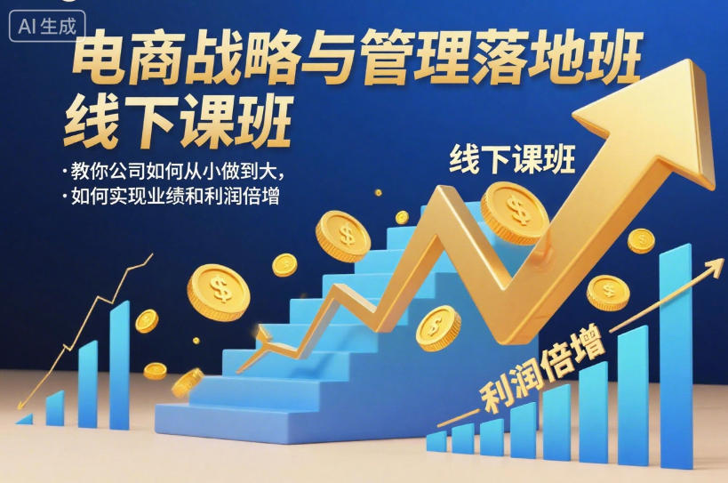 电商战略与管理落地班线下课，教你公司如何从小做到大，如何实现业绩和利润倍增【录音】青祥项目库-闲云创业网-老谢轻创网-中创网-福缘网-冒泡网-资源之家-魔方项目库青祥项目库