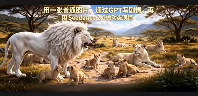 用一张普通图片，通过GPT写剧情，再用Seedance 2.0做动态演绎，居然能生成迪士尼风格搞笑动画青祥项目库-闲云创业网-老谢轻创网-中创网-福缘网-冒泡网-资源之家-魔方项目库青祥项目库