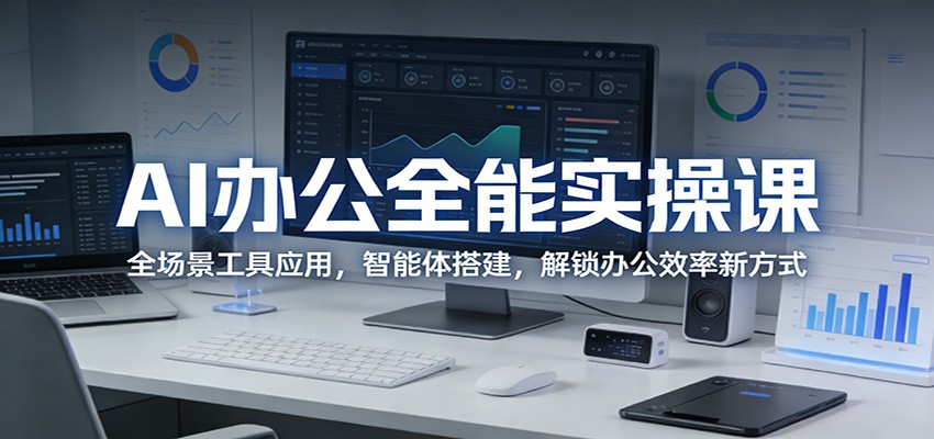 AI办公全能实操课：全场景工具应用，智能体搭建，解锁办公效率新方式青祥项目库-闲云创业网-老谢轻创网-中创网-福缘网-冒泡网-资源之家-魔方项目库青祥项目库