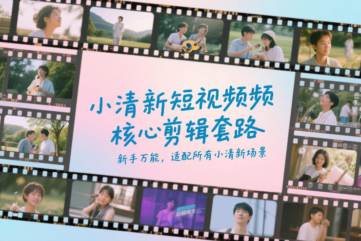 小清新短视频核心剪辑套路，新手万能，适配所有小清新场景青祥项目库-闲云创业网-老谢轻创网-中创网-福缘网-冒泡网-资源之家-魔方项目库青祥项目库