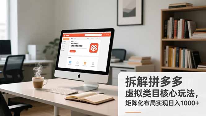 拆解拼多多虚拟类目核心玩法，矩阵化布局实现日入1000+青祥项目库-闲云创业网-老谢轻创网-中创网-福缘网-冒泡网-资源之家-魔方项目库青祥项目库
