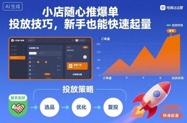 小店随心推爆单投放技巧，新手也能快速起量青祥项目库-闲云创业网-老谢轻创网-中创网-福缘网-冒泡网-资源之家-魔方项目库青祥项目库