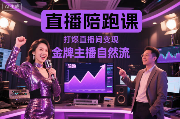 直播陪跑课,金牌主播自然流打爆直播间,复制高变现玩法青祥项目库-闲云创业网-老谢轻创网-中创网-福缘网-冒泡网-资源之家-魔方项目库青祥项目库