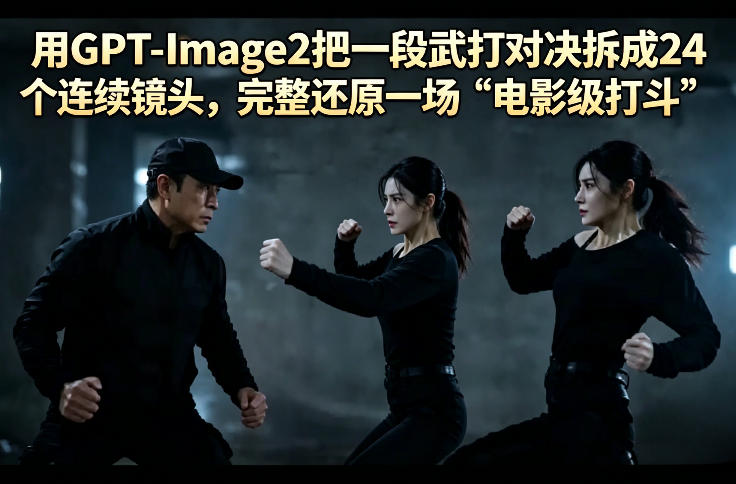 用GPT-Image2把一段武打对决拆成24个连续镜头，完整还原一场“电影级打斗”青祥项目库-闲云创业网-老谢轻创网-中创网-福缘网-冒泡网-资源之家-魔方项目库青祥项目库