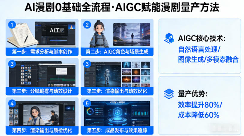 AI漫剧0基础全流程，快速掌握AIGC赋能的漫剧量产方法青祥项目库-闲云创业网-老谢轻创网-中创网-福缘网-冒泡网-资源之家-魔方项目库青祥项目库