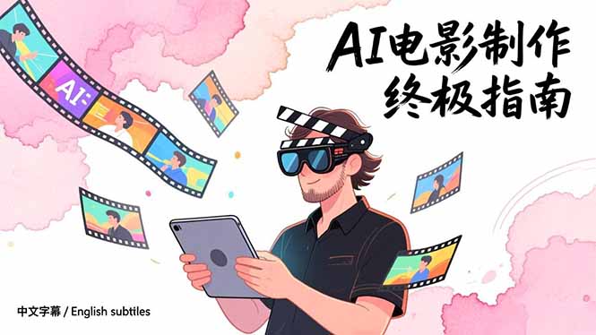 AI电影制作终极指南：从创意到成片，系统掌握智能影视全流程实战课(中英字幕青祥项目库-闲云创业网-老谢轻创网-中创网-福缘网-冒泡网-资源之家-魔方项目库青祥项目库