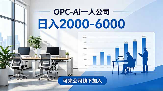 2026创业新风口—OPC一人公司模式震撼首发！日收益2000-6000+，项目绿色长久，安全稳健，合…青祥项目库-闲云创业网-老谢轻创网-中创网-福缘网-冒泡网-资源之家-魔方项目库青祥项目库
