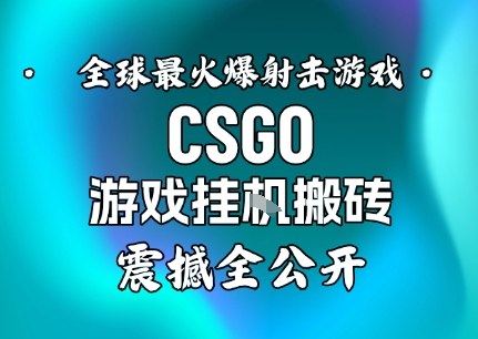 【年底大揭秘】基于全球最火爆的射击CSGO游戏挂G搬砖，日入5张+，震撼公开青祥项目库-闲云创业网-老谢轻创网-中创网-福缘网-冒泡网-资源之家-魔方项目库青祥项目库