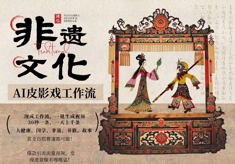 AI一键生成民俗文化非遗皮影戏视频,一刀不剪无需剪辑,30S一条,一天上百条,流量财富嘎嘎猛青祥项目库-闲云创业网-老谢轻创网-中创网-福缘网-冒泡网-资源之家-魔方项目库青祥项目库