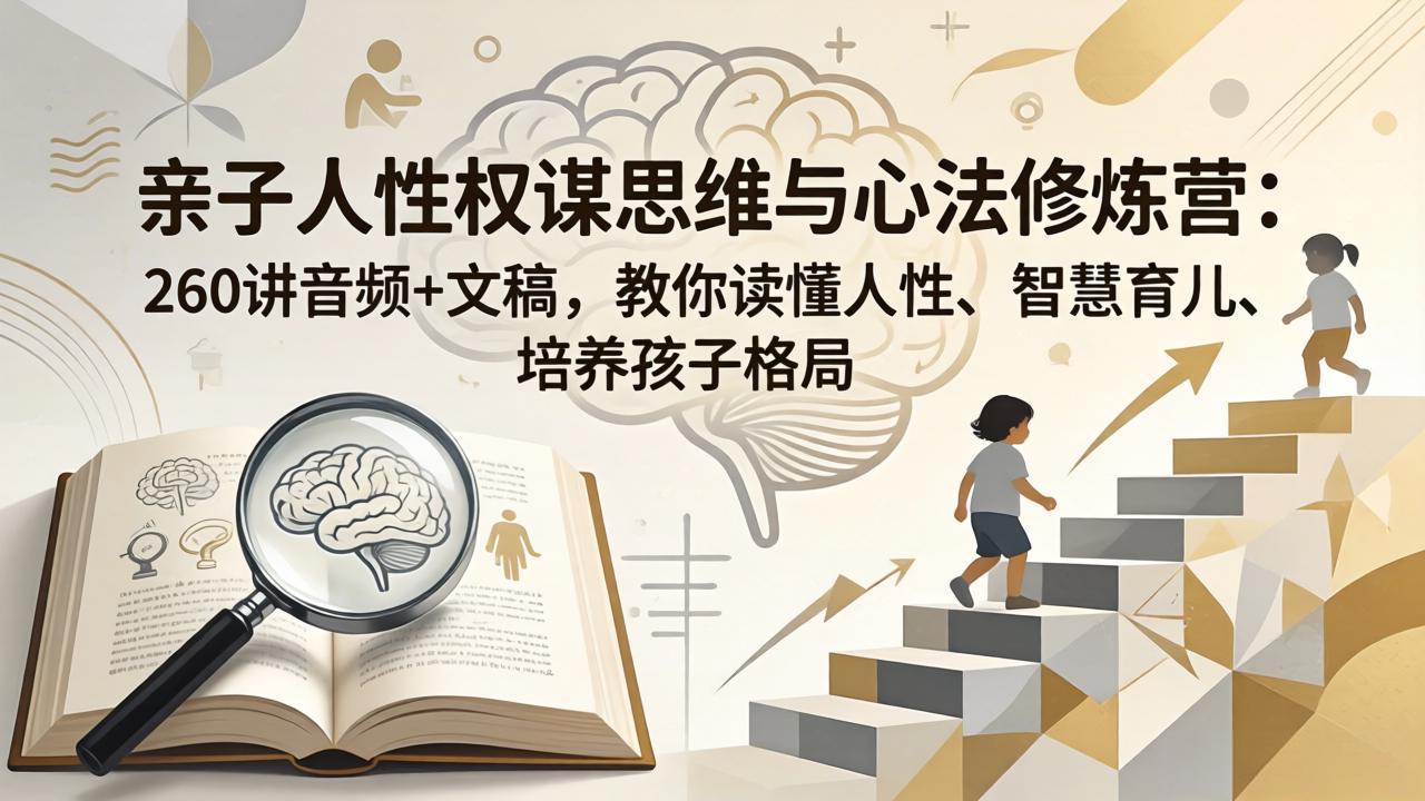 亲子人性权谋思维与心法修炼营：260讲音频+文稿，教你读懂人性、智慧育儿、培养孩子格局青祥项目库-闲云创业网-老谢轻创网-中创网-福缘网-冒泡网-资源之家-魔方项目库青祥项目库