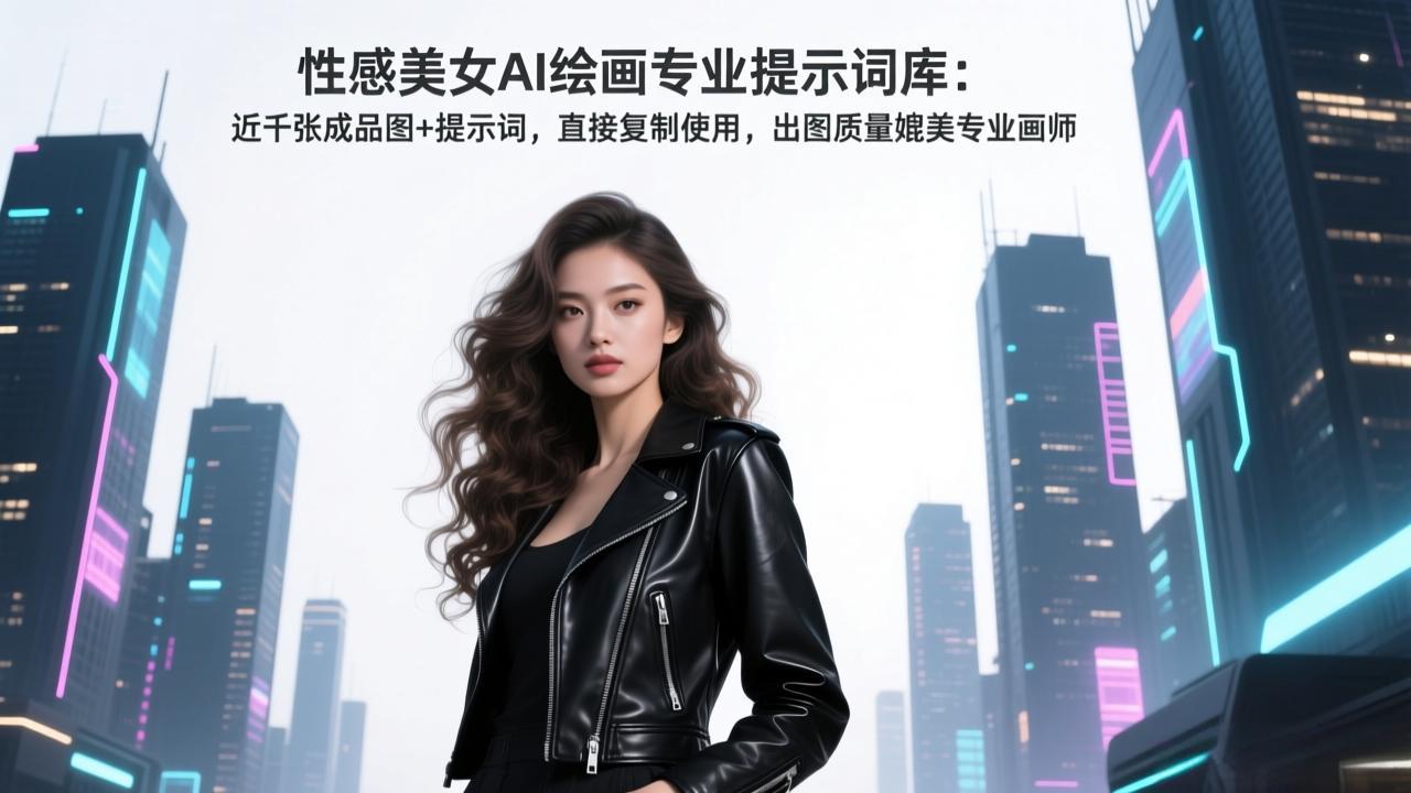 性感美女AI绘画专业提示词库:近千张成品图+提示词,直接复制使用,出图质量媲美专业画师青祥项目库-闲云创业网-老谢轻创网-中创网-福缘网-冒泡网-资源之家-魔方项目库青祥项目库