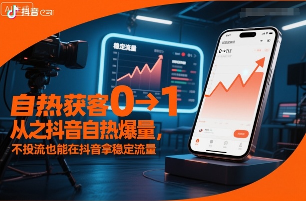 自热获客从0到1之抖音自热爆量，不投流也能在抖音拿稳定流量青祥项目库-闲云创业网-老谢轻创网-中创网-福缘网-冒泡网-资源之家-魔方项目库青祥项目库