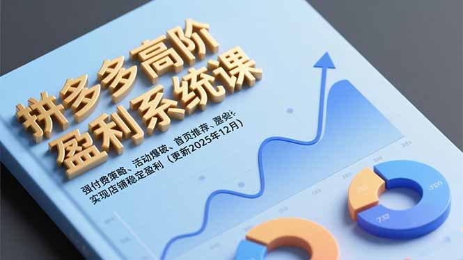 拼多多高阶盈利系统课，强付费策略、活动爆破、首页推荐，实现店铺稳定盈利(更新12月青祥项目库-闲云创业网-老谢轻创网-中创网-福缘网-冒泡网-资源之家-魔方项目库青祥项目库