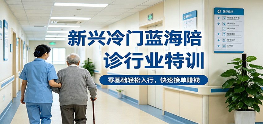 新兴冷门蓝海陪诊行业特训，零基础轻松入行，快速接单赚钱青祥项目库-闲云创业网-老谢轻创网-中创网-福缘网-冒泡网-资源之家-魔方项目库青祥项目库