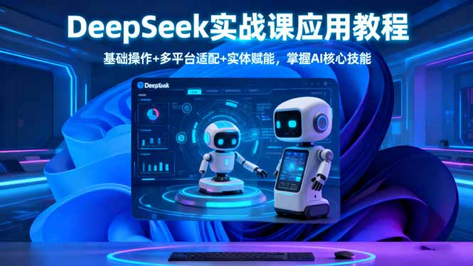 DeepSeek实战课应用教程、基础操作+多平台适配+实体赋能,掌握AI核心技能青祥项目库-闲云创业网-老谢轻创网-中创网-福缘网-冒泡网-资源之家-魔方项目库青祥项目库