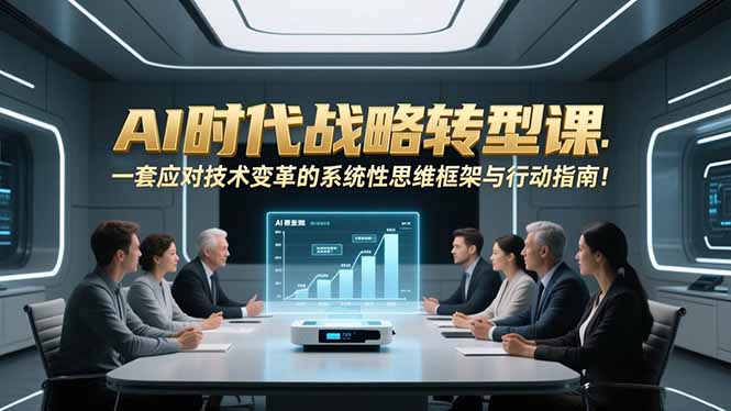 AI时代战略转型课：一套应对技术变革的系统性思维框架与行动指南！青祥项目库-闲云创业网-老谢轻创网-中创网-福缘网-冒泡网-资源之家-魔方项目库青祥项目库